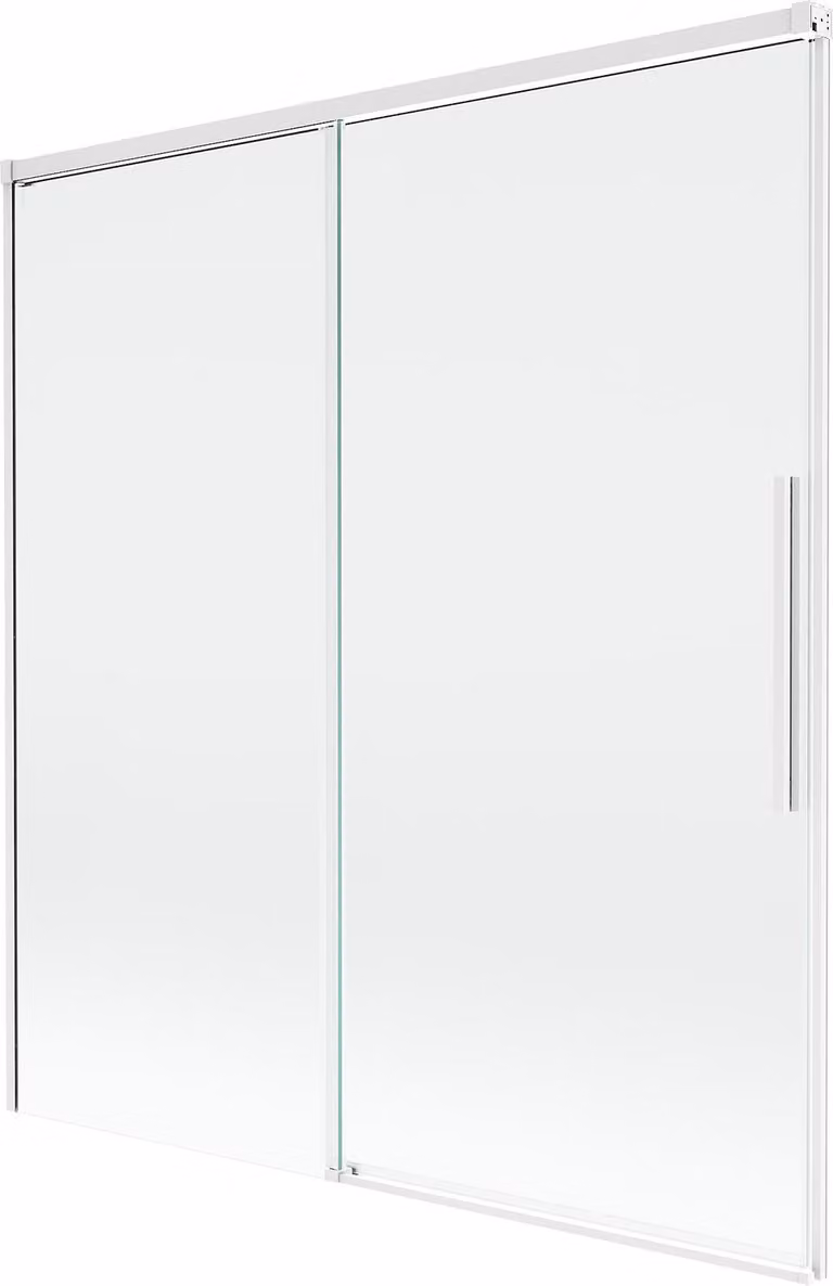 Mexen Rox paratia per vasca da bagno a 2 ante scorrevole 150 x 150 cm, trasparente, bianco - 8C9-150-001-20-00