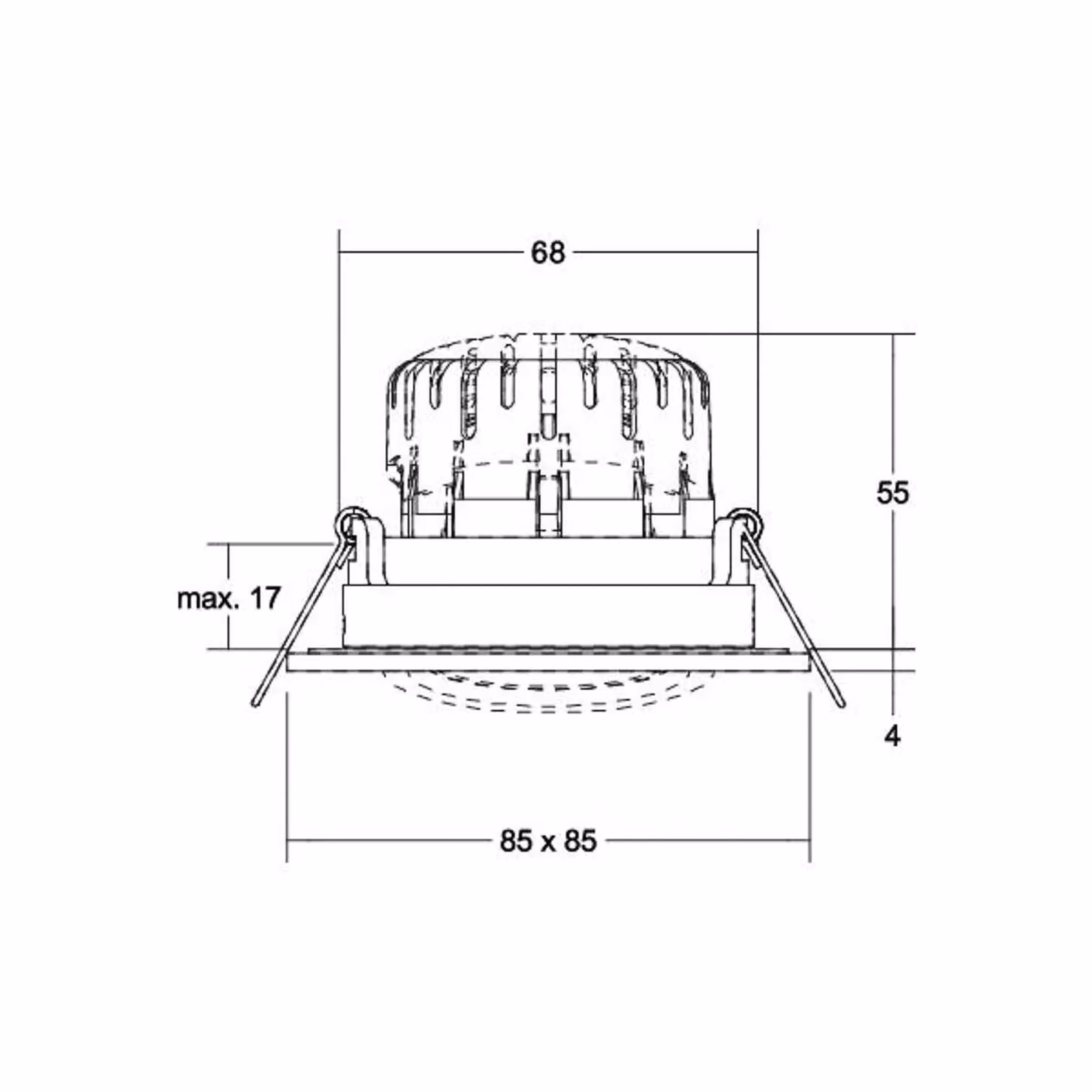 BRUMBERG BB25 IP65 incasso RC driver angolare nero BB25, dimmerabile, Nero, Bagno, Alluminio, Downlight