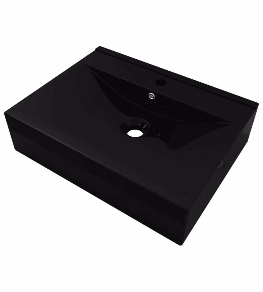 Lavello da appoggio rettangolare in ceramica bianca vidaXL L: 60 cm, P: 46 cm, H: 16 cm – 2
