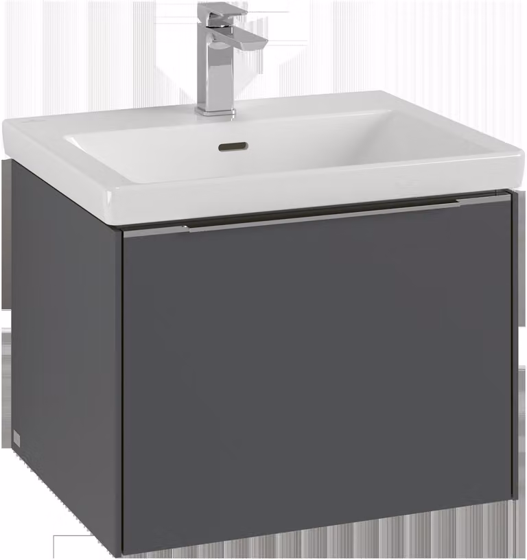 Villeroy & Boch Subway 3.0 Meuble sous-lavabo, éclairage LED, 1 tiroir, 572x429x478mm, C577L1AH, C577L1AH