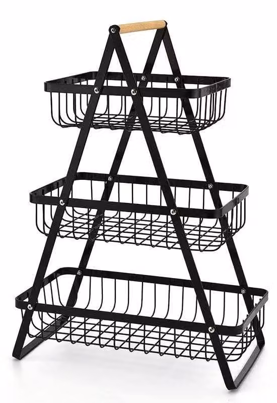 Solidchoice - Scaffale a 3 livelli per frutta e verdura, ideale per la cucina