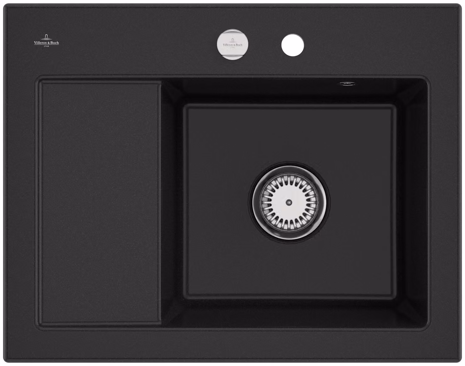 Villeroy & Boch Subway 45 - Lavello in Vetroceramica 65x51 cm, comando eccentrico, CeramicPlus, cromo 331302J0