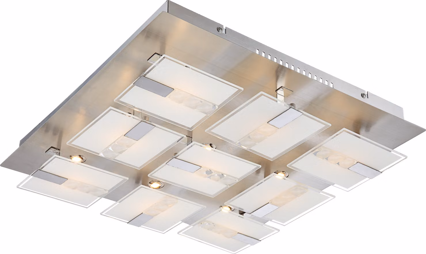 Lampada a sospensione Globo, modello Dl, finitura cromata, con 9 LED, codice prodotto 41711-9