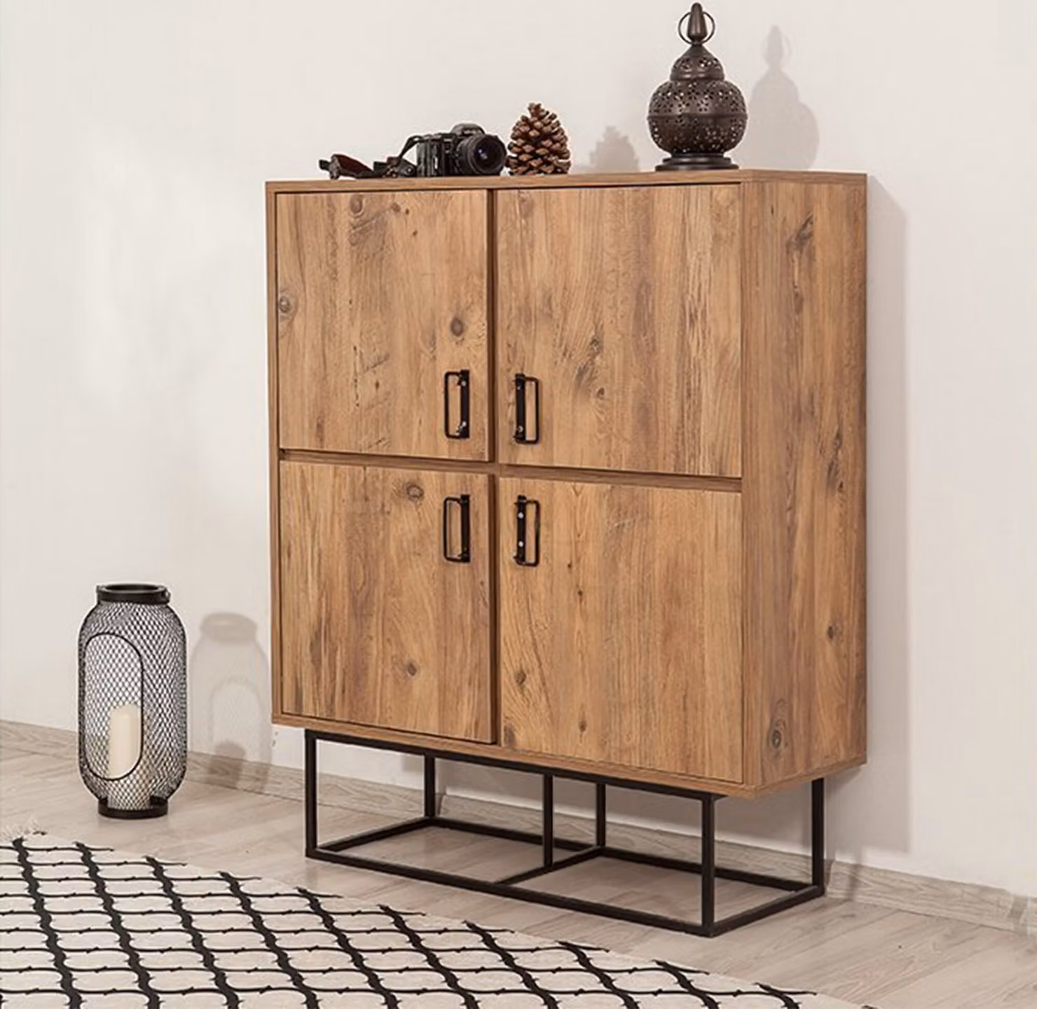 Skye Decor, Quantum Solo, mobile multiuso, pino atlantico, pannello di legno rivestito al 100 % di melamina, 93 x 36 x 115 cm