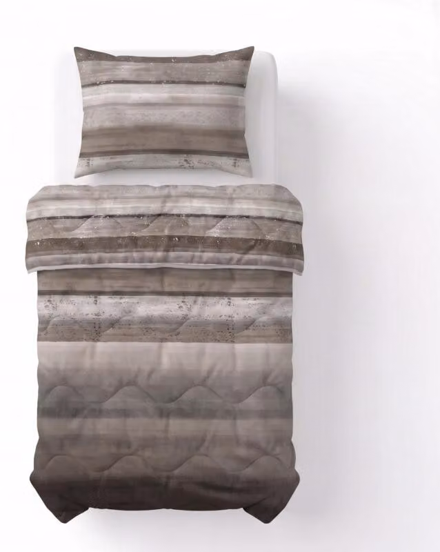 Sleeptime, coperta trapuntata Lazy, colore taupe, 140 x 220 cm