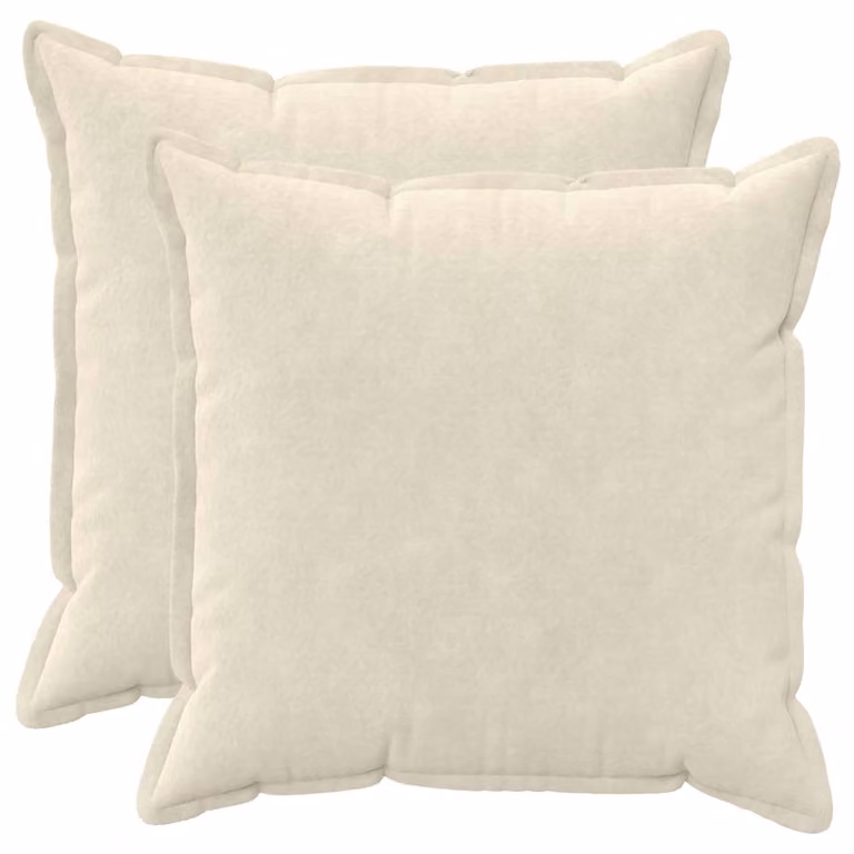 vidaXL Cuscino con cuscino HOUTEN 2 pz Crema Fleece in microfibra