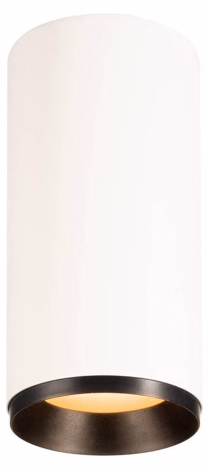 NUMINOS Plafoniera LED a taglio di fase per interni SLV Dimensioni: 10 x 21,3 cm, Colore: bianco/nero, Temperatura colore: 2700 Kelvin, Angolo di emissione: 36 gradi