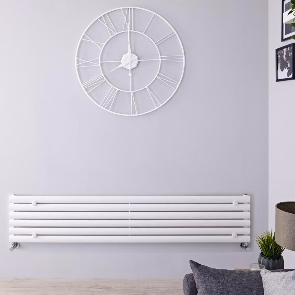 Radiatore di Design Orizzontale - Pannello Singolo - 354mm x 1600mm - Bianco - Revive