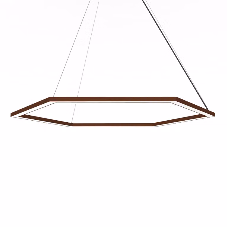 Lampada A Sospensione Esagono D90 Monocolore Opaca