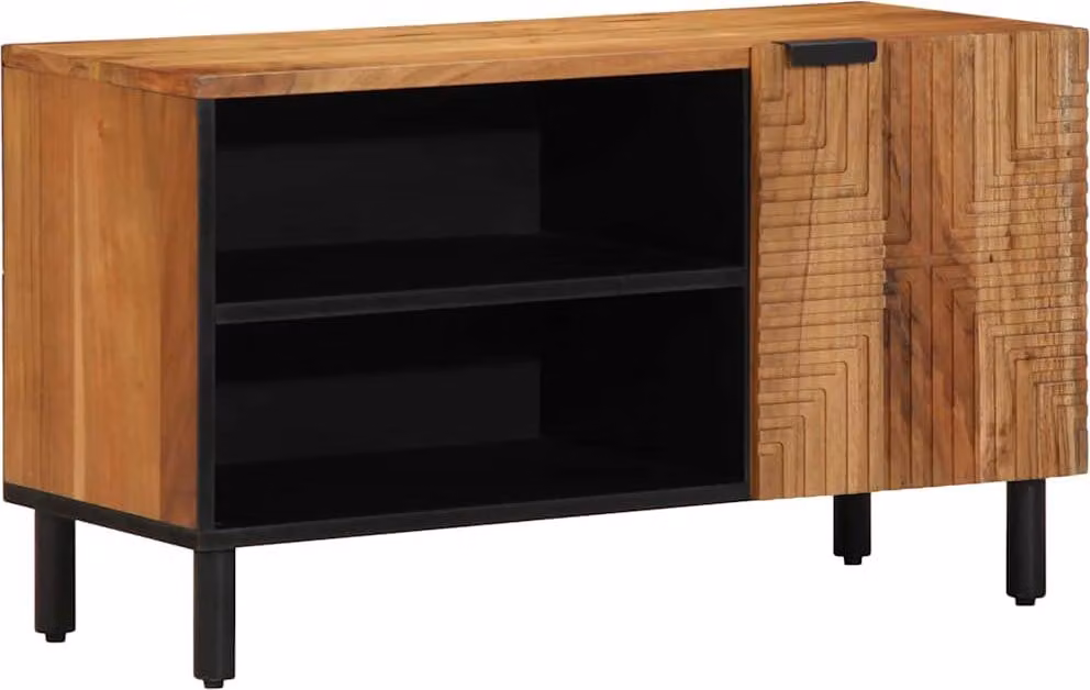 Mobile TV Marrone 80 x 33 x 46 cm Legno di mango massello