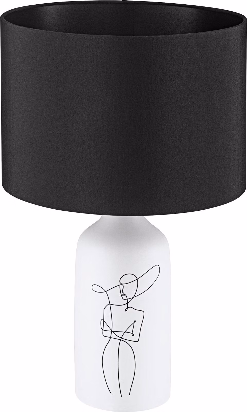 Eglo 43824 VINOZA E27 Lampada da tavolo Ø300mm Bianco Nero