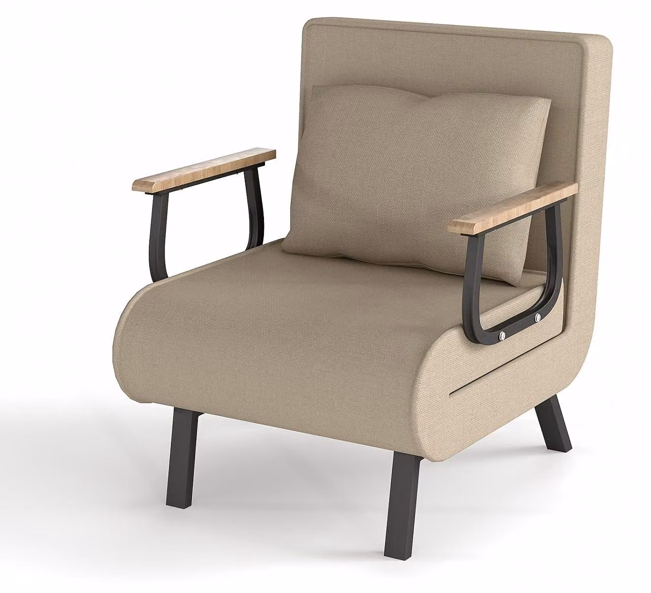 Divano letto pieghevole - Divano trasformabile in letto - Divano letto a scomparsa - Divano letto pieghevole - Divano multifunzionale - Colore kaki