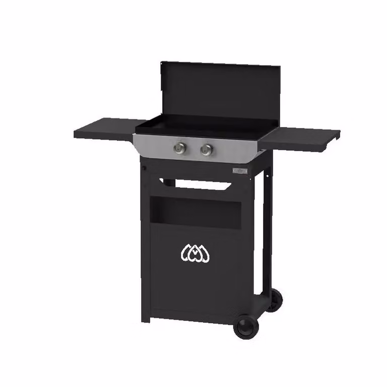 Plancha liscia Original a gas 260 con carrello Le Marquier