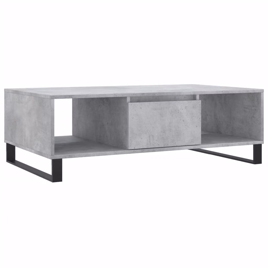 Tavolino Salotto Grigio Cemento 104x60x35 cm Legno Multistrato