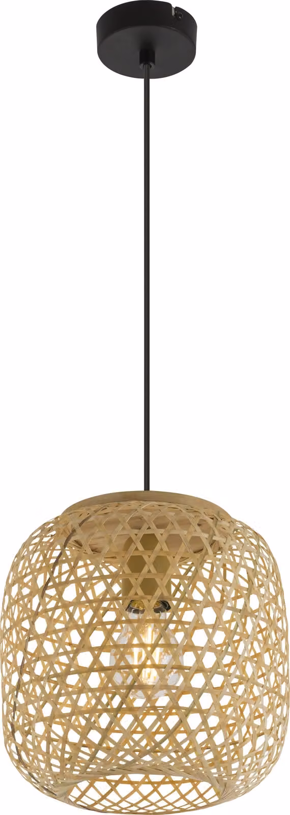 Lampada a sospensione, vimini di bambù, naturale, 23 cm