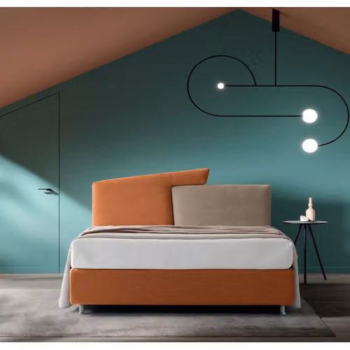 Letto matrimoniale imbottito Platinum di Nefi Italia