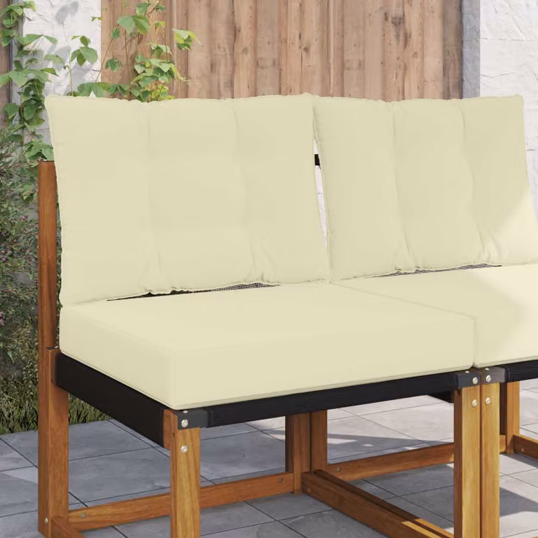 Cuscino per divano da esterno vidaXL in poliestere, colore beige, 60 x 50,5 cm