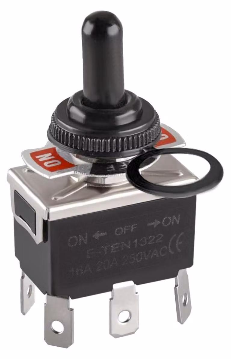 Mini interruttore a levetta, 3 posizioni, 15 A, 250 V AC, impermeabile IP65, confezione da 1 pezzo