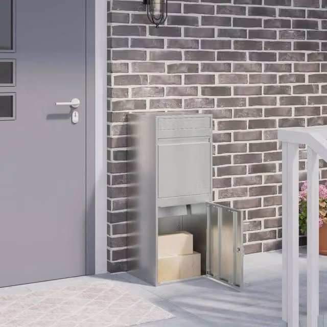 Cassetta per pacchi Argento 41 x 38 x 103 cm Acciaio zincato 874938