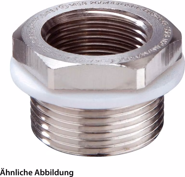 Riduttore WISKA ATEX M/M da M50x1,5 a M32x1,5 esagonale in ottone (CuZn) nichelato Ex-d IIC / Ex-e IIEx tDA21 IP66