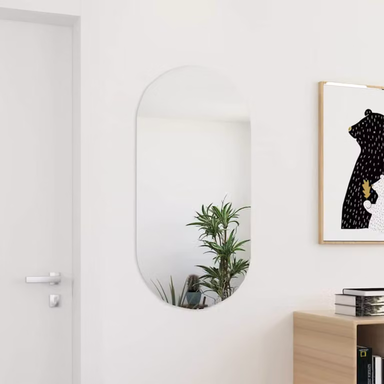 Specchio rettangolare minimalista in vetro vidaXL L: 100 cm, H: 50 cm