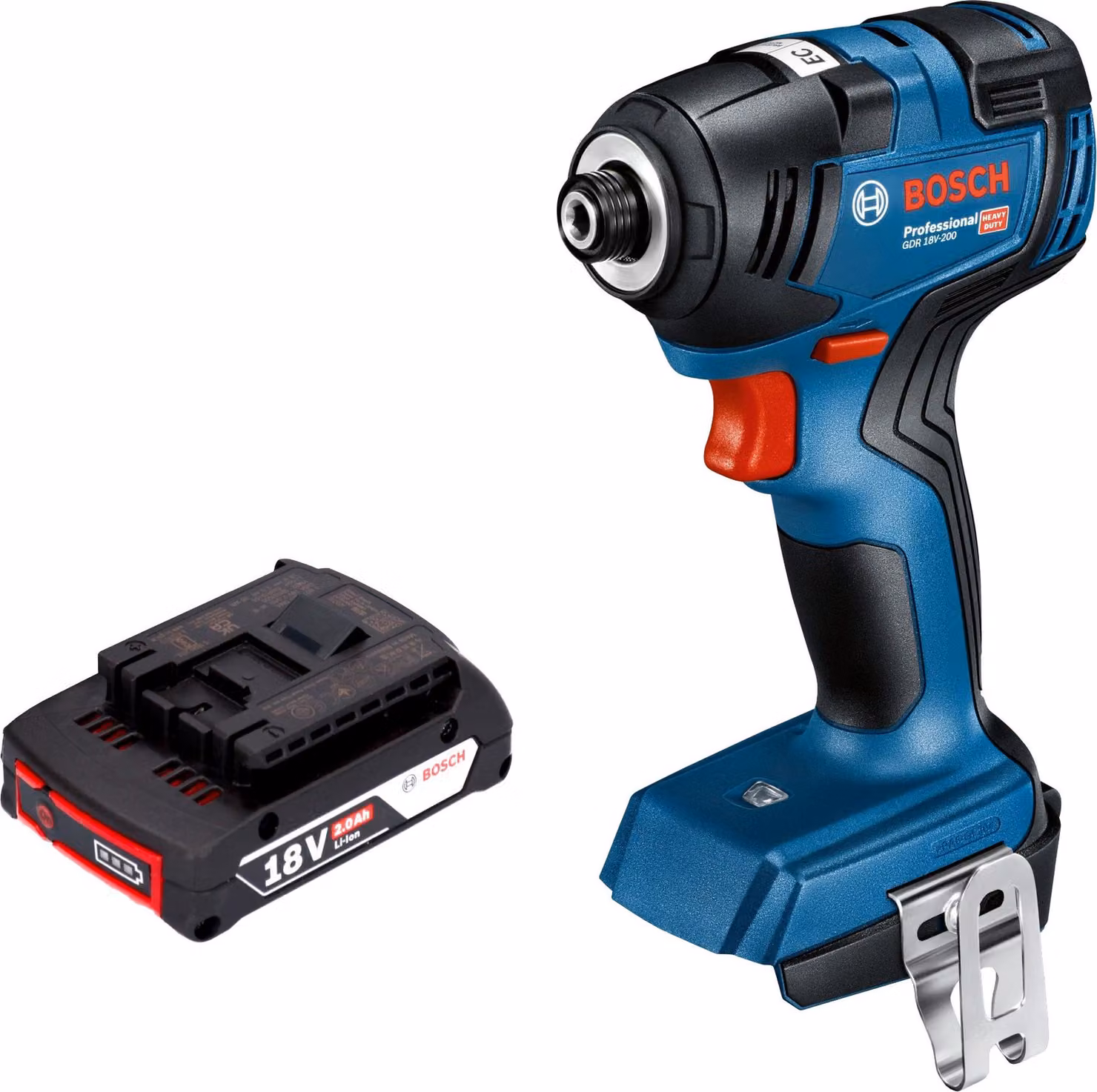 Avvitatore a impatto Bosch GDR 18V-200 Professional 18 V 200 Nm Brushless + 1x batteria 2,0 Ah - senza caricabatteria