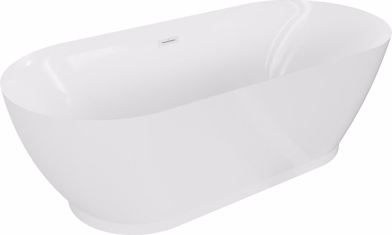 Mexen Roxy vasca da bagno autoportante 180 x 85 cm, bianca, troppopieno bianco - 51201808500-20