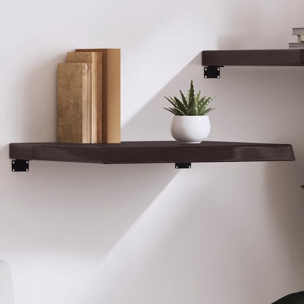 Ripiano in legno massello di rovere vidaXL, colore marrone, L 60 cm x P 60 cm x H 2-6 cm
