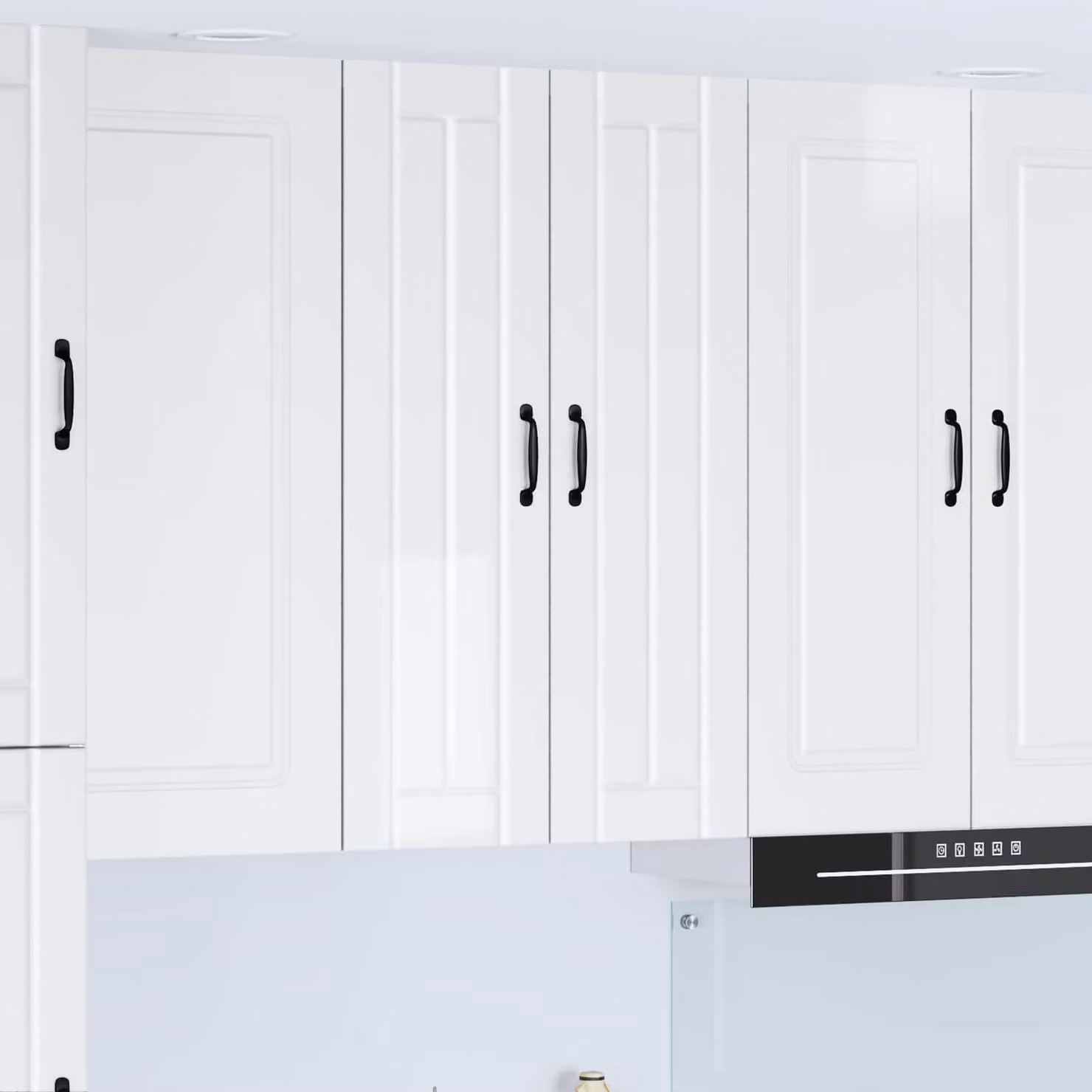 Armadietto a muro moderno vidaXL LUCCA bianco lucido L: 60 cm, P: 31 cm, H: 100 cm