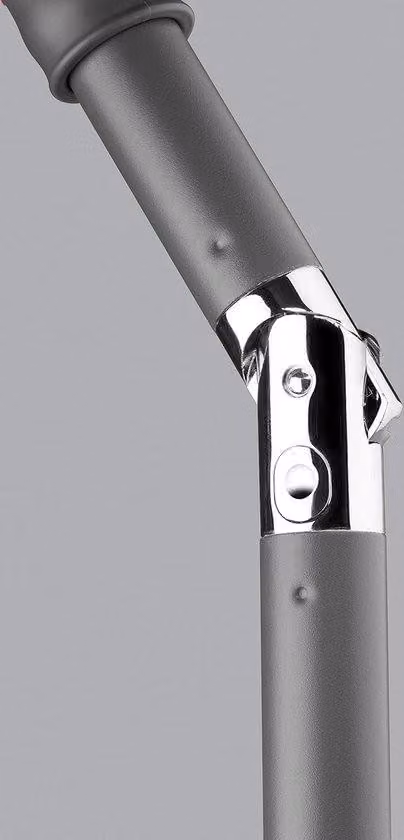 Ombrellone rettangolare con struttura in acciaio, grigio argento, 240 x 140 cm - rivestito in poliestere - pesante, 46 kg - resistente alle intemperie