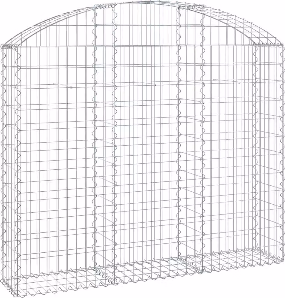 Cesto Gabbione ad Arco 150x30x120/140 cm Ferro Zincato