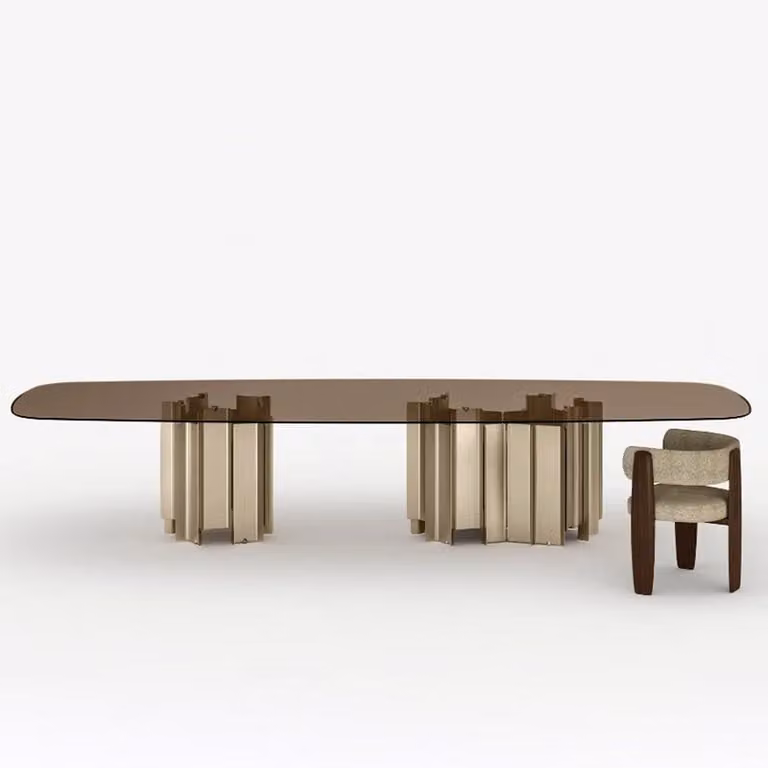Tavolo Cathedral Tonelli Design doppia base
