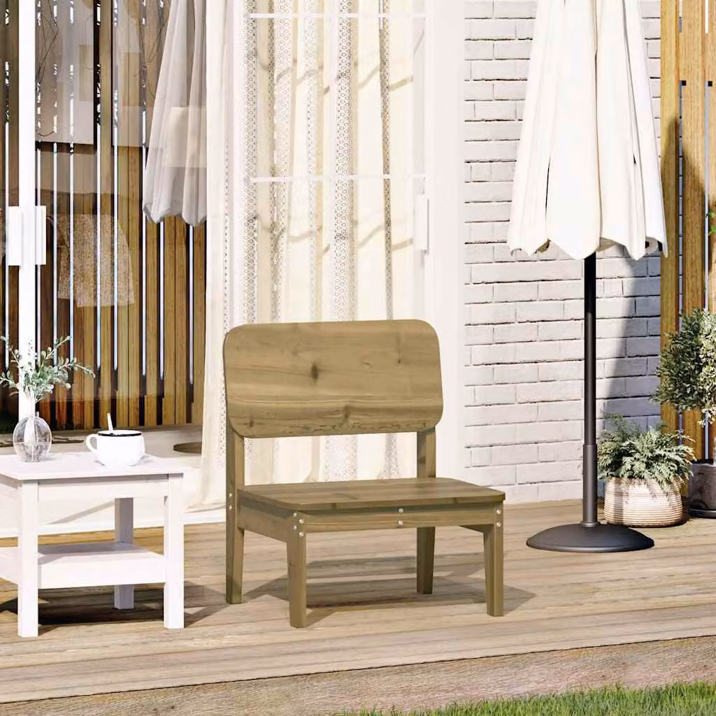 Sedia da giardino vidaXL in legno di pino impregnato marrone L: 60 cm, P: 52,5 cm, H: 72 cm