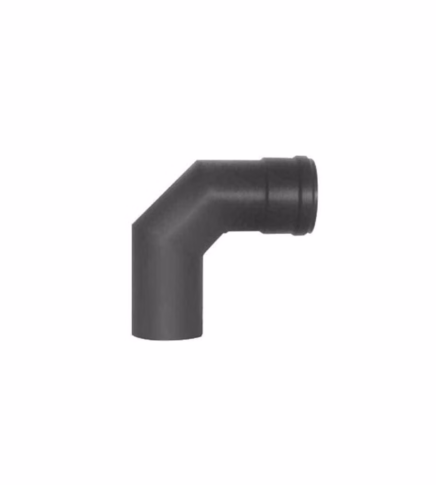 Gomito Acciaio 90° 8 cm Grigio 2Mm Pellet Ala