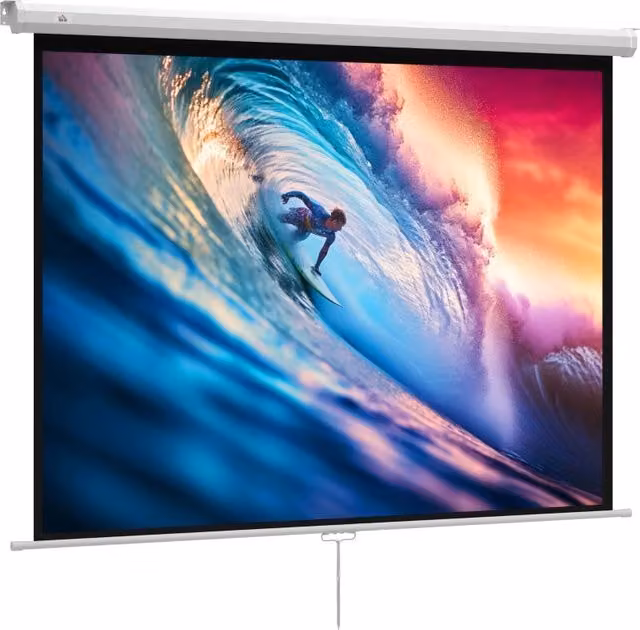 Schermo per proiettore 171 x 128 cm (84 pollici) 4:3 Schermo di proiezione HD 4K, plastica, metallo, home cinema