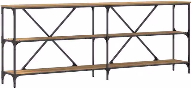 Tavolo Consolle Moderno DESIGN IN in Rovere Marrone L: 200 cm, P: 30 cm, H: 75 cm
