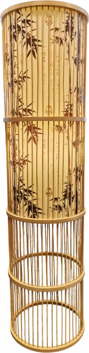 Lampada da terra in bambù fatta a mano - Sita D28xH100cm