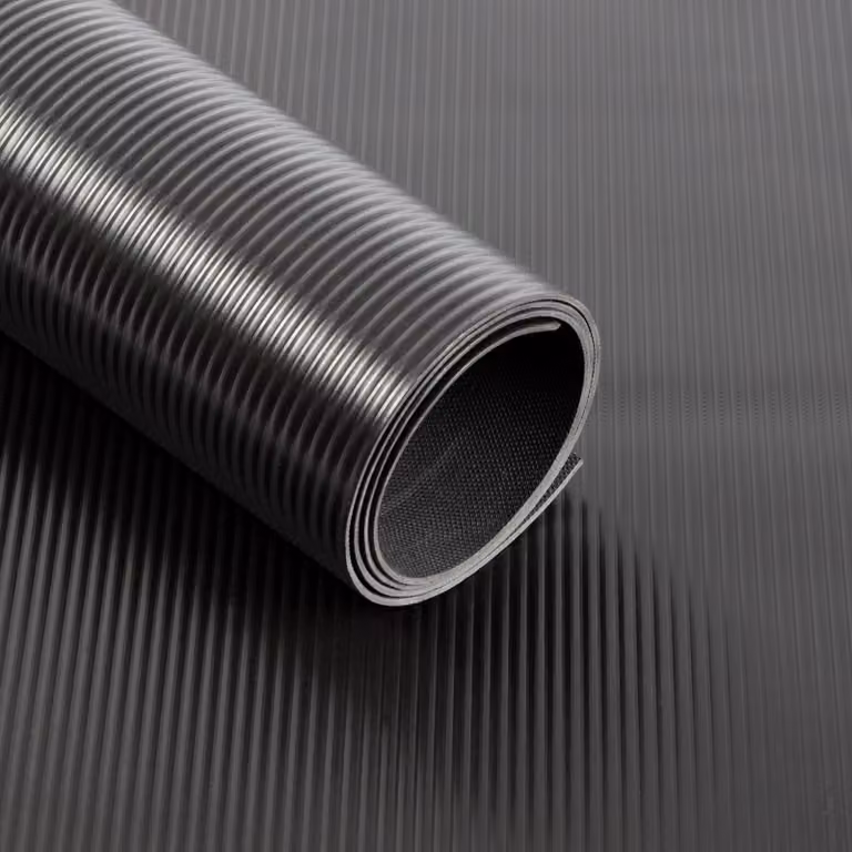 Strisce di rivestimento per pavimenti in PVC nero 120x350 cm