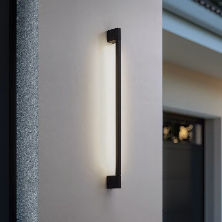 Applique da esterni a LED Neano Lindby, Nero, Alluminio, Moderno, Applique LED da esterni
