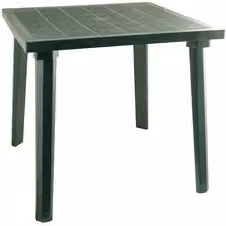 Tavolo da esterno quadrato Bica in polipropilene verde L 80 x P 80 x H 72 cm