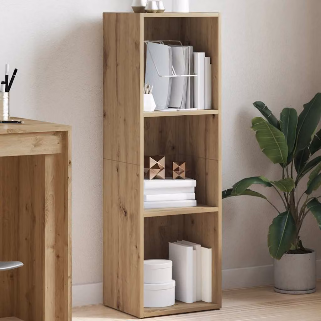 Libreria vidaXL in legno marrone stile classico con pannello posteriore L 36 cm, P 20 cm, H 114 cm