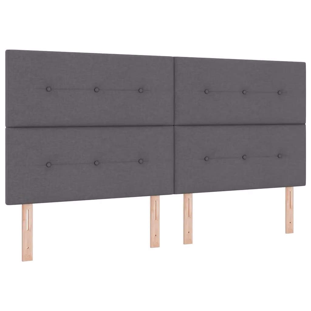 Letto a molla con illuminazione LED vidaXL in tessuto grigio, L/P/H: 200 x 200 x 280 cm – 2