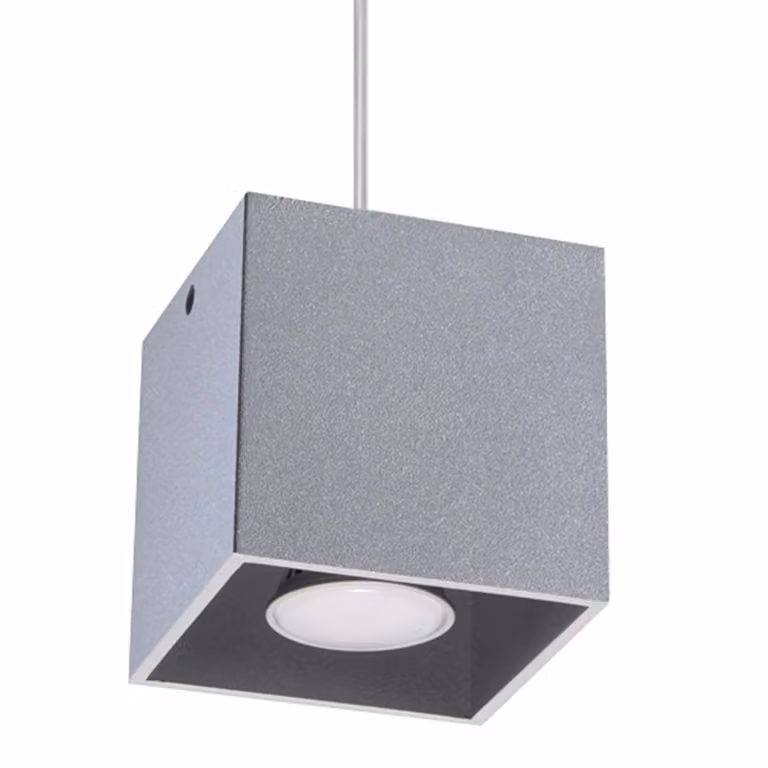 Lampada a sospensione QUAD 1 grigio 1xGU10 10W alluminio 110x10x10cm Sollux Lighting