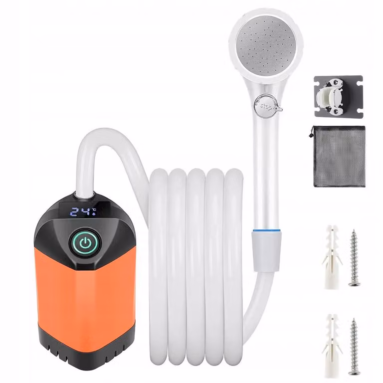 Set doccia portatile da esterno - Doccia elettrica con motore in rame puro per casa, campeggio e alloggi per studenti