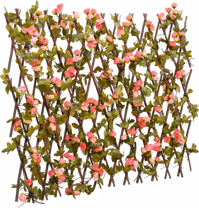Traliccio Edera Artificiale Espandibile 5pz Rosa Scuro 180x60cm