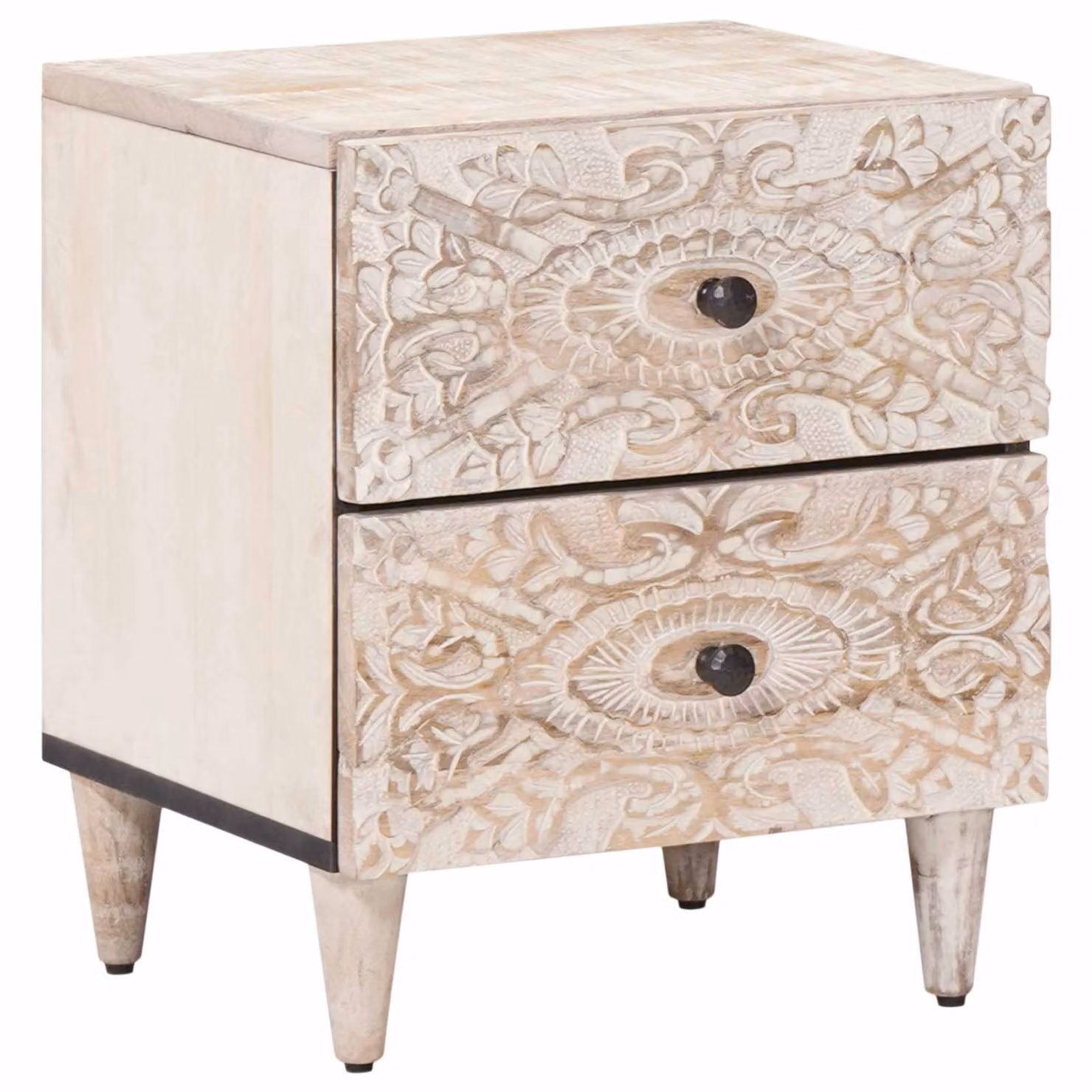 Armadio da notte con cassetto vidaXL Bianco L 40 cm, P 33,5 cm, H 46 cm