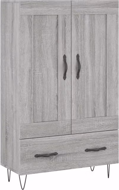 Buffet credenza cassettiera armadio mobile contenitore organizer cucina soggiorno salotto rovere Sonoma alto 69,5 x 31 x 115 cm legno ingegnerizzato grigio 02_0035402