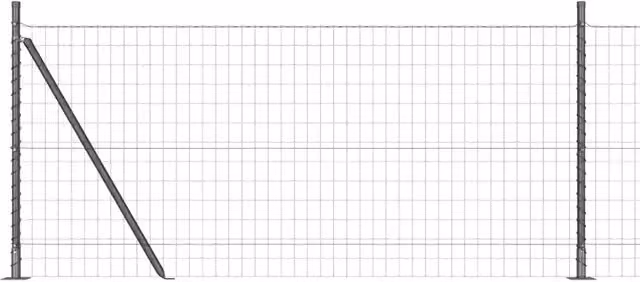 Recinzione da Giardino DESIGN IN in Acciaio e PVC Grigio, Altezza: 80 cm, Lunghezza: 25 m