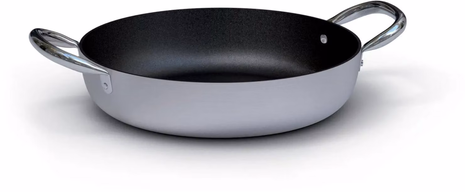 Tegame in alluminio antiaderente con due maniglie in acciaio inox, diam. 24cm