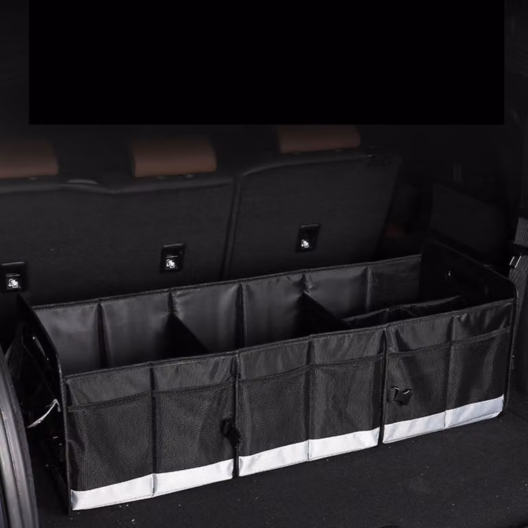 Organizer per bagagliaio, 95 l, grande capienza, tessuto Oxford 600D, scomparti multipli, pieghevole, impermeabile, box portaoggetti ampliato con maniglie